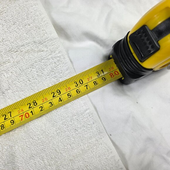 Vintage Stevens White Bath Towel 53x30 Made In USA Summer Solid - Picture 8 of 8